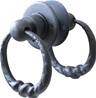 Ferramenta 63-060 Twisted Ring Turn Handle 75mm Antique Black