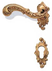 C12811 Style Louis XV Lever Handles On Rose