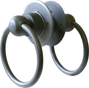 Ferramenta 63-065 Smooth Ring Turn Handle 65mm Antique Black
