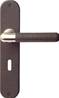 X47-140 Graphite Lock Lever with Slit Keyhole Black and Stainless Steel