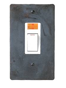 Cooker Switch 45 Amp with Neon Indicator 32-930Hammered Patine